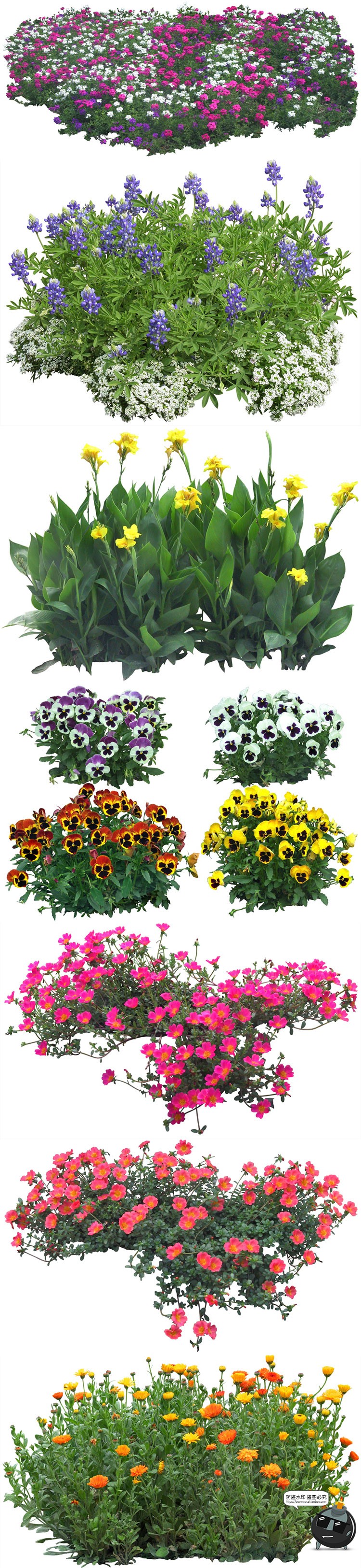 高清免抠植物灌木树木花卉花草盆栽乔木PSD模板源文件图片PS素材