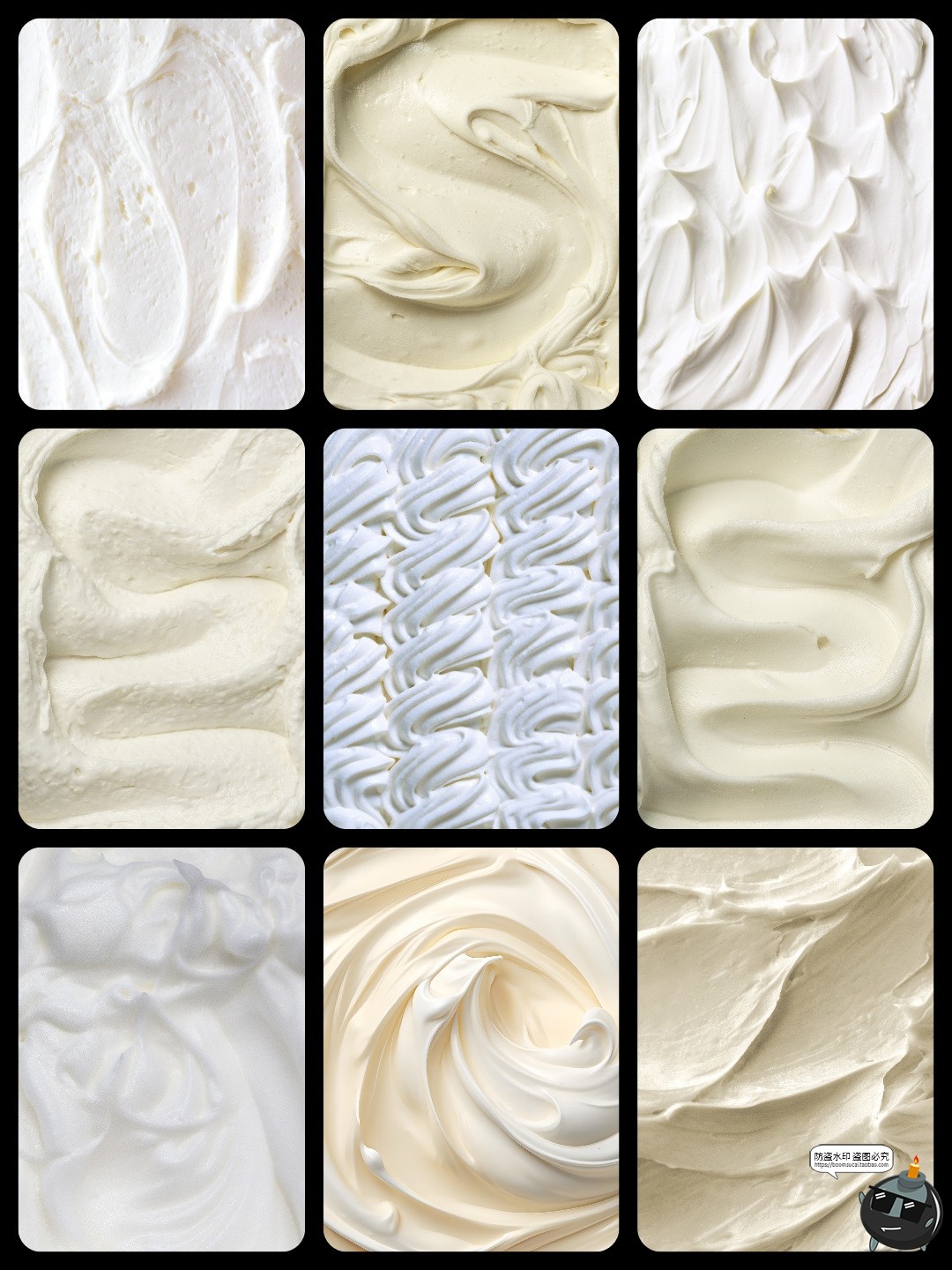 图片[2]-高清蛋糕奶油雪糕刮痕质地纹理肌理贴图背景JPG图片海报底图素材-设计猿