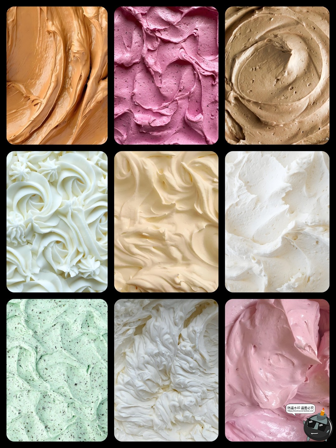 图片[3]-高清蛋糕奶油雪糕刮痕质地纹理肌理贴图背景JPG图片海报底图素材-设计猿