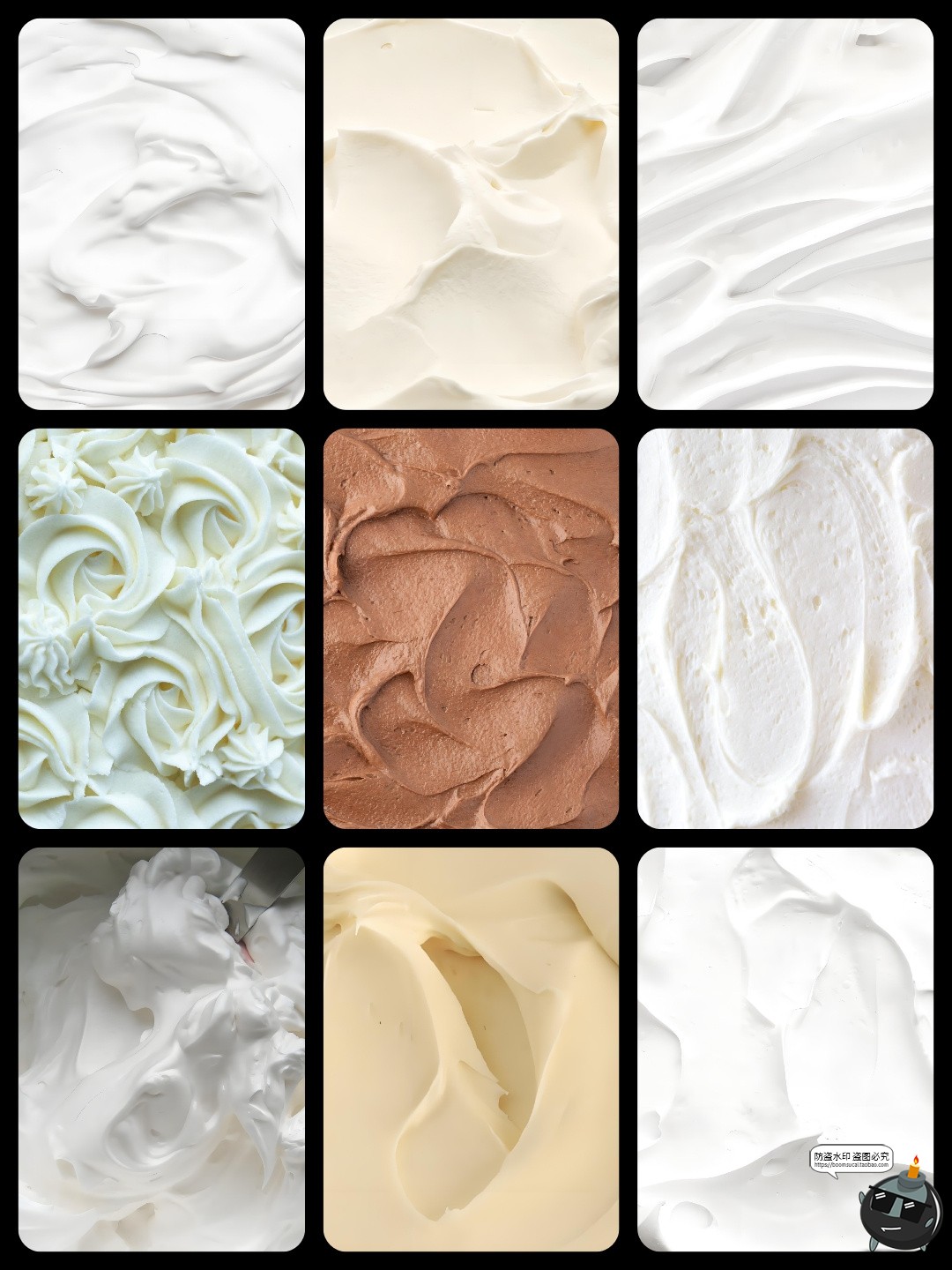 图片[4]-高清蛋糕奶油雪糕刮痕质地纹理肌理贴图背景JPG图片海报底图素材-设计猿