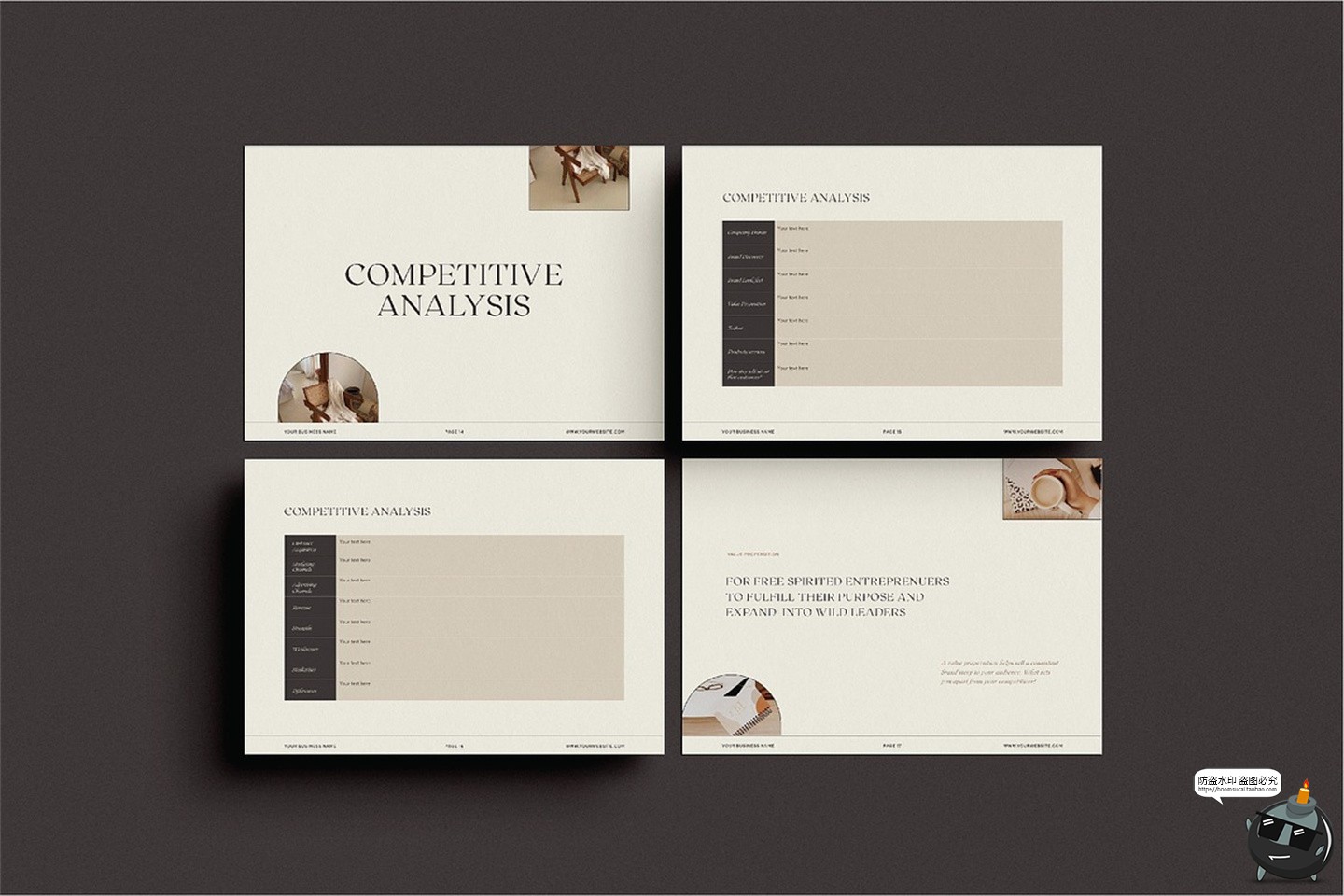 图片[10]-横版A4优雅时尚莫兰迪色品牌形象画册VI手册排版版式AI模板素材-设计猿